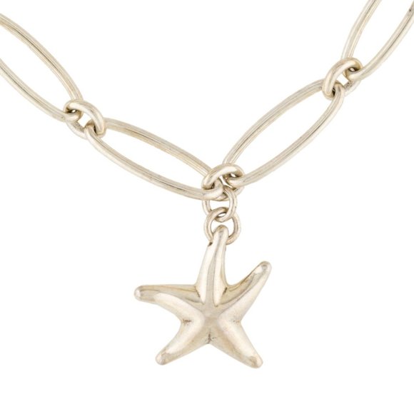 TIFFANY & CO. STERLING SILVER 925 STARFISH CHARM BRACELET - Picture 3 of 6